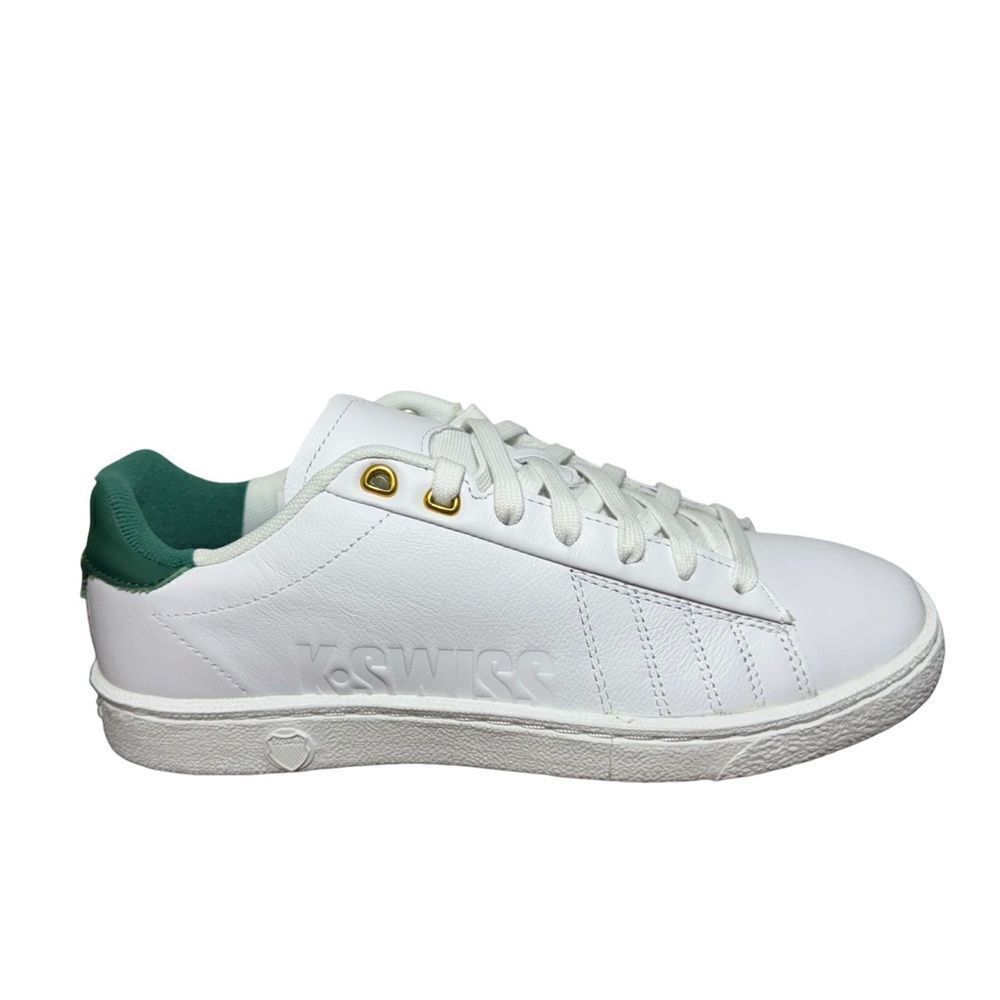 K-Swiss Men's White and Green Sneakers size 8